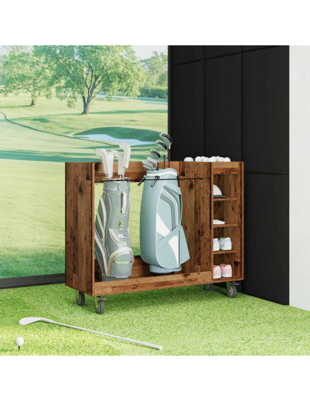 Armadio per Golf con ruota Legno vecchio 120 x 45 x 98 cm