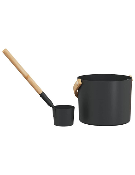 Set di Accessori per Sauna 2 pcs Nero