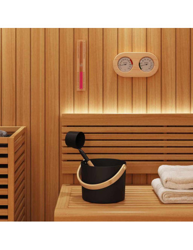 Set di Accessori per Sauna 4 pcs Nero