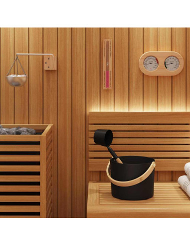 Set di Accessori per Sauna 5 pcs Nero