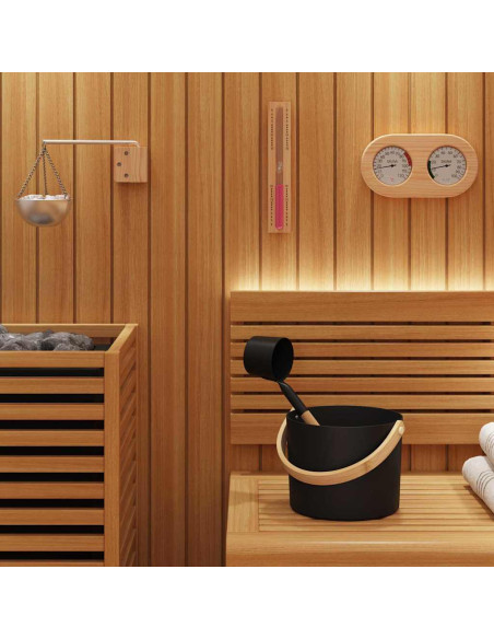 Set di Accessori per Sauna 5 pcs Nero