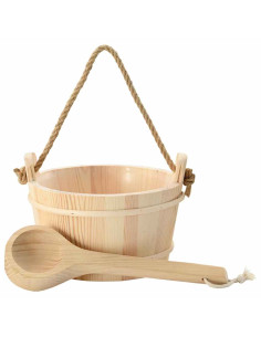Secchio per Sauna 2 pcs Marrone 2