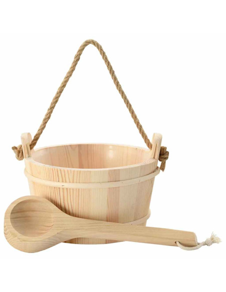 Secchio per Sauna 2 pcs Marrone