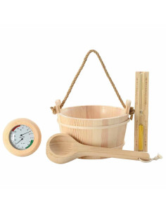 Set di Accessori per Sauna 4 pcs Marrone 2