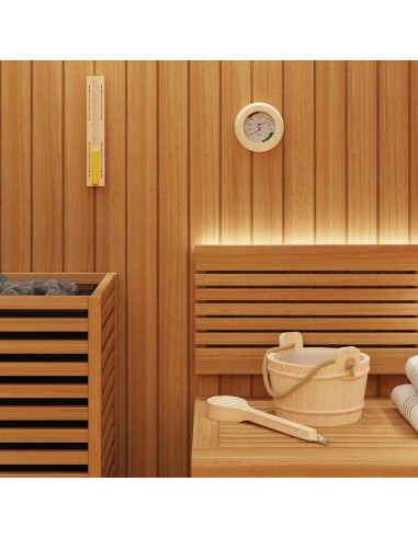 Set di Accessori per Sauna 4 pcs Marrone