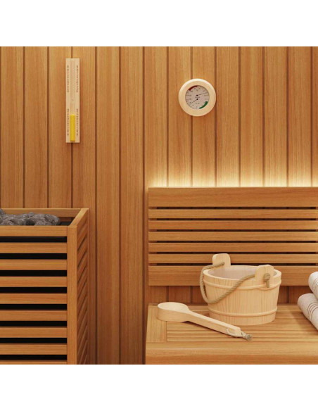 Set di Accessori per Sauna 4 pcs Marrone