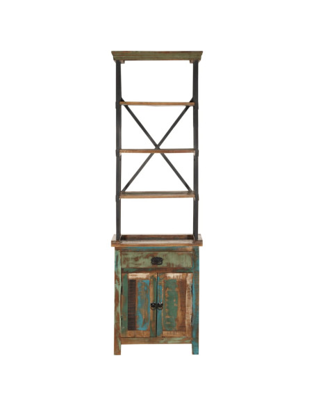Credenza 55x30x180 cm in Legno Massello di Recupero