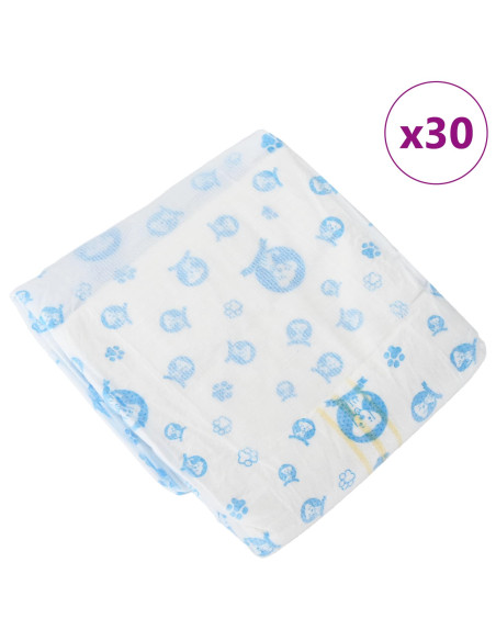 Pannolino usa e getta per cani maschi 30 pcs Bianco XS