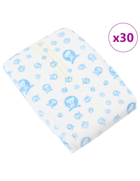 Pannolino usa e getta per cani maschi 30 pcs Bianco S