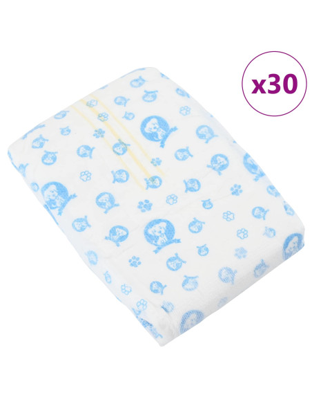 Pannolino usa e getta per cani maschi 30 pcs Bianco L