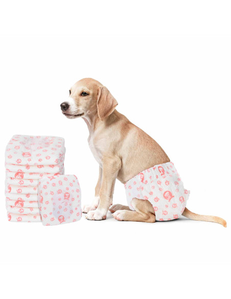 Pannolino usa e getta per cani femmina 30 pcs Bianco S