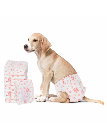 Pannolino usa e getta per cani femmina 30 pcs Bianco M