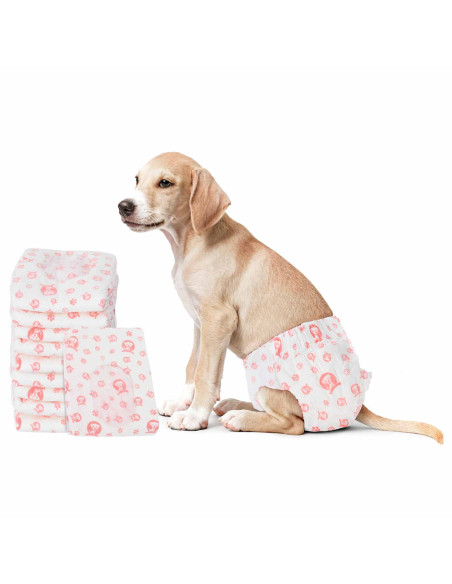 Pannolino usa e getta per cani femmina 30 pcs Bianco L