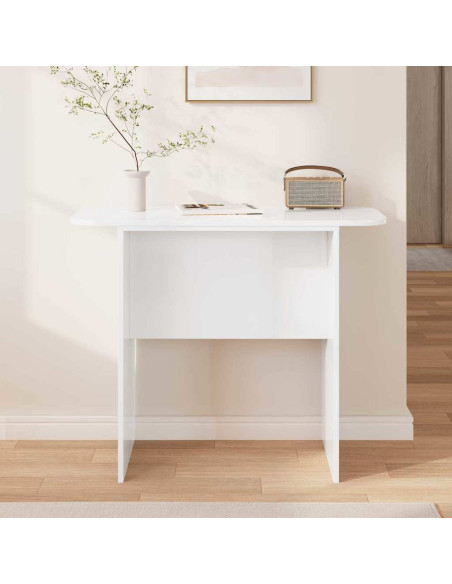 Tavolo consolle Bianco Lucido 93 x 40 x 75 cm Legno multistrato