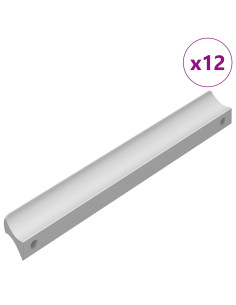 Manico 12 pcs Argento 105.7 x 7.4 x 15.5 mm Alluminio 2