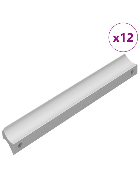 Manico 12 pcs Argento 105.7 x 7.4 x 15.5 mm Alluminio