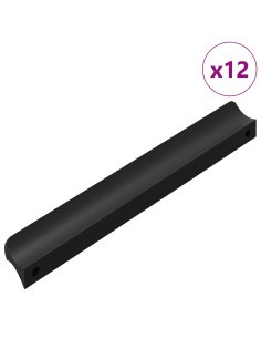 Manico 12 pcs Nero 106 x 7,4 x 15,5 mm Alluminio 2