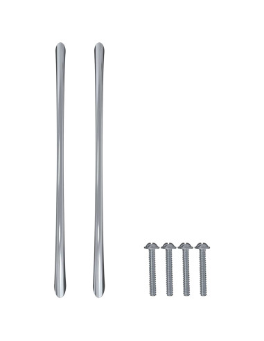 Manico 2 pcs Argento 107 x 3.6 x 23 mm Acciaio inossidabile
