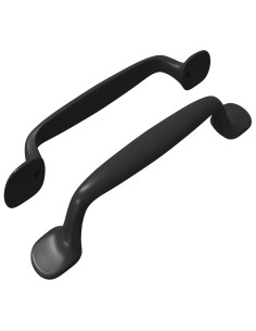 Maniglia per Mobili 2 pcs Nero 130 x 19,4 x 22,3 mm Alluminio 2