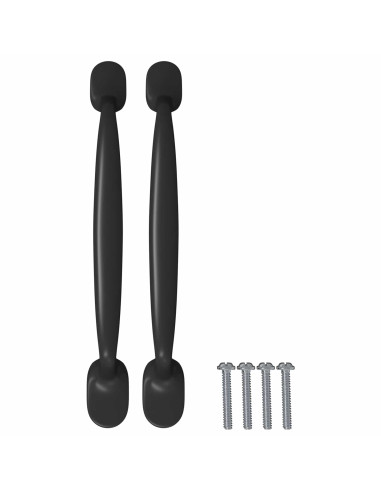 Maniglia per Mobili 2 pcs Nero 130 x 19,4 x 22,3 mm Alluminio
