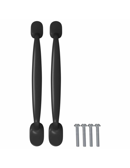 Maniglia per Mobili 2 pcs Nero 130 x 19,4 x 22,3 mm Alluminio