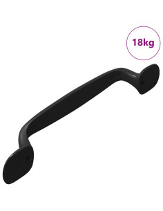 Maniglia per Mobili 250 pcs Nero 130 x 19,4 x 22,3 mm Alluminio 2