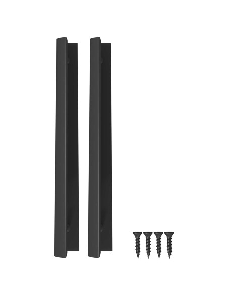 Manico 2 pcs Nero 120 x 39.6 x 17 mm Alluminio