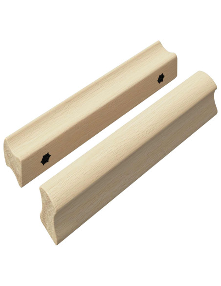 Maniglia Dritta 2 pcs Colore Legno Naturale 130 x 25 x 30 mm