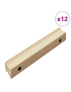 Maniglia Dritta 12 pcs Colore Legno Naturale 130 x 25 x 30 mm 2