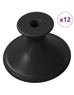 Manico 12 pcs Nero Ø30 mm Alluminio 2