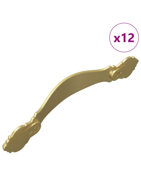 Manico 12 pcs Oro 143 x 19,2 x 20 mm Lega di Zinco