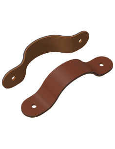Maniglie per Armadi 2 pcs Marrone 140 x 25 x 2,3 mm PU 2