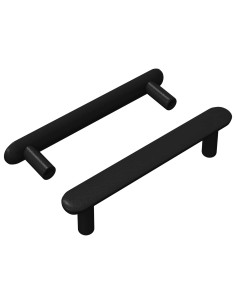 Maniglia per Armadio 2 pcs Nero 121 x 16.6 x 28.3 mm Ferro 2