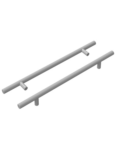 Maniglia per Armadio 2 pcs Argento 300 mm Acciaio inossidabile