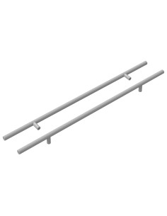 Manico 2 pcs Argento 500 mm Acciaio 2