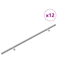 Manico 12 pcs Argento 500 mm Acciaio 2