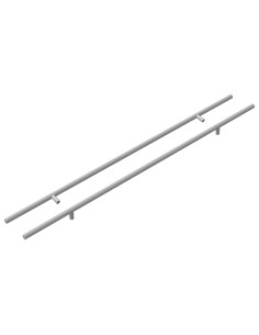 Maniglia per Armadio 2 pcs Argento 700mm Acciaio inossidabile 2