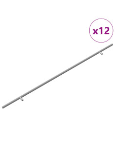 Maniglia per Armadio 12 pcs Argento 800 mm Acciaio inossidabile 2