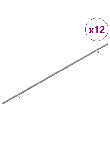 Maniglia per Armadio 12 pcs Argento 900 mm Acciaio inossidabile