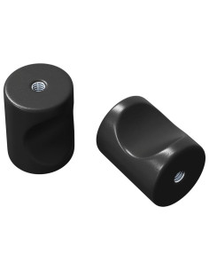 Maniglia per Armadio 2 pcs Nero 18 x 23 mm Ferro 2