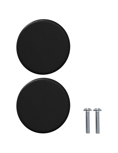 Maniglia per Armadio 2 pcs Nero 18 x 23 mm Ferro