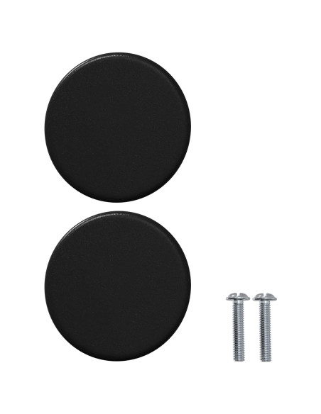 Maniglia per Armadio 2 pcs Nero 18 x 23 mm Ferro