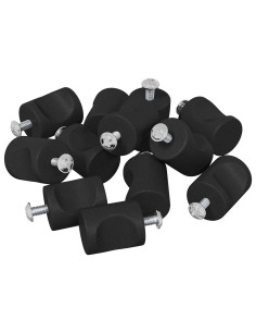 Maniglia per Armadio 12 pcs Nero 18 x 23 mm Ferro 2
