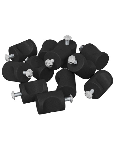 Maniglia per Armadio 12 pcs Nero 18 x 23 mm Ferro