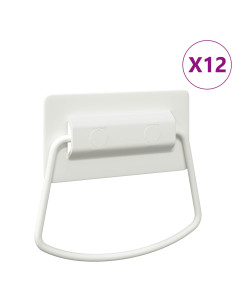 Maniglie per Armadi 12 pcs Bianco 85 x 45 mm Metallo 2