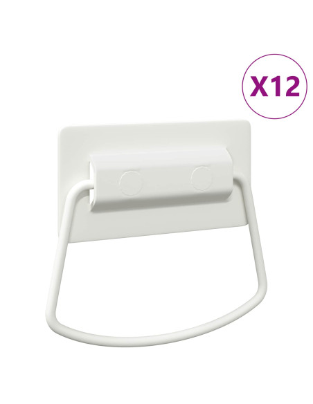 Maniglie per Armadi 12 pcs Bianco 85 x 45 mm Metallo