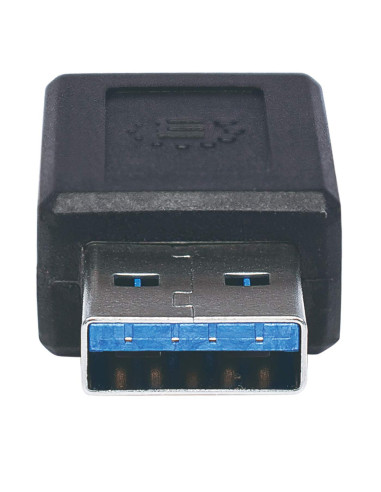 Manhattan 354714 adattatore per inversione del genere dei cavi USB-A USB-C Nero
