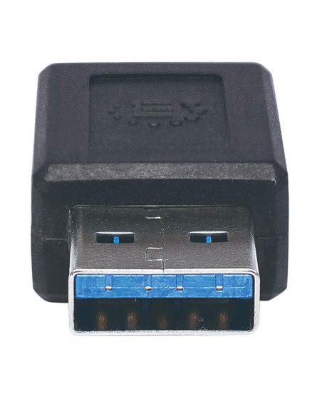 Manhattan 354714 adattatore per inversione del genere dei cavi USB-A USB-C Nero