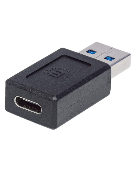 Manhattan 354714 adattatore per inversione del genere dei cavi USB-A USB-C Nero