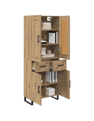Credenza con cassetto Rovere artigianale 69,5 x 34 x 180 cm